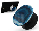 Vivid Blue Agate Crystal - Skin Kit for PopSockets and other Smartphone Extendable Grips & Stands