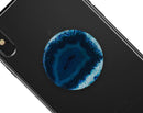Vivid Blue Agate Crystal - Skin Kit for PopSockets and other Smartphone Extendable Grips & Stands