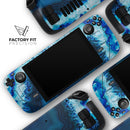 Vivid Blue Agate Crystal // Full Body Skin Decal Wrap Kit for the Steam Deck handheld gaming computer