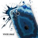 Vivid Blue Agate Crystal - Protective Skin Wrap & Decal – Compatible with iPhone SE to iPhone 17 Pro Max (All Models)