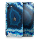 Vivid Blue Agate Crystal - Protective Skin Wrap & Decal – Compatible with iPhone SE to iPhone 17 Pro Max (All Models)