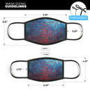 Vivid Blue Brick Alley - Made in USA Mouth Cover Unisex Anti-Dust Cotton Blend Reusable & Washable Face Mask with Adjustable Sizing for Adult or Child