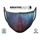 Vivid Blue Brick Alley - Made in USA Mouth Cover Unisex Anti-Dust Cotton Blend Reusable & Washable Face Mask with Adjustable Sizing for Adult or Child