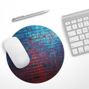 Vivid Blue Brick Alley// WaterProof Rubber Foam Backed Anti-Slip Mouse Pad for Home Work Office or Gaming Computer Desk