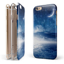 Vivid Blue Falling Stars in the Night Sky iPhone 6/6s or 6/6s Plus 2-Piece Hybrid INK-Fuzed Case