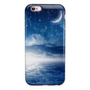 Vivid Blue Falling Stars in the Night Sky iPhone 6/6s or 6/6s Plus 2-Piece Hybrid INK-Fuzed Case