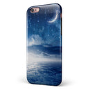 Vivid Blue Falling Stars in the Night Sky iPhone 6/6s or 6/6s Plus 2-Piece Hybrid INK-Fuzed Case
