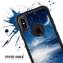 Vivid Blue Falling Stars in the Night Sky - Skin Kit for the iPhone OtterBox Cases