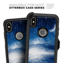 Vivid Blue Falling Stars in the Night Sky - Skin Kit for the iPhone OtterBox Cases