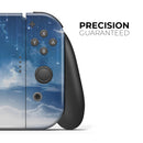 Vivid Blue Falling Stars in the Night Sky // Skin Decal Wrap Kit for Nintendo Switch Console & Dock, Joy-Cons, Pro Controller, Lite, 3DS XL, 2DS XL, DSi, or Wii - Vinyl Skin Wrap for Nintendo Switch 2, OLED, Lite, Pro Controller, Wii & Classic Handhelds