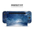 Vivid Blue Falling Stars in the Night Sky // Skin Decal Wrap Kit for Nintendo Switch Console & Dock, Joy-Cons, Pro Controller, Lite, 3DS XL, 2DS XL, DSi, or Wii - Vinyl Skin Wrap for Nintendo Switch 2, OLED, Lite, Pro Controller, Wii & Classic Handhelds