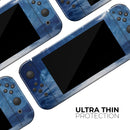 Vivid Blue Falling Stars in the Night Sky // Skin Decal Wrap Kit for Nintendo Switch Console & Dock, Joy-Cons, Pro Controller, Lite, 3DS XL, 2DS XL, DSi, or Wii - Vinyl Skin Wrap for Nintendo Switch 2, OLED, Lite, Pro Controller, Wii & Classic Handhelds