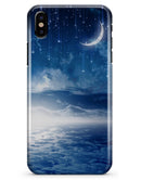 Vivid Blue Falling Stars in the Night Sky - iPhone X Clipit Case