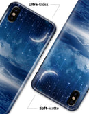 Vivid Blue Falling Stars in the Night Sky - iPhone X Clipit Case