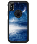 Vivid Blue Falling Stars in the Night Sky - iPhone X OtterBox Case & Skin Kits