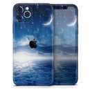 Vivid Blue Falling Stars in the Night Sky - Protective Skin Wrap & Decal – Compatible with iPhone SE to iPhone 17 Pro Max (All Models)