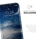Vivid Blue Falling Stars in the Night Sky - Protective Skin Wrap & Decal – Compatible with iPhone SE to iPhone 17 Pro Max (All Models)
