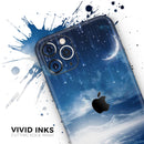 Vivid Blue Falling Stars in the Night Sky - Protective Skin Wrap & Decal – Compatible with iPhone SE to iPhone 17 Pro Max (All Models)