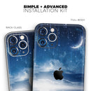 Vivid Blue Falling Stars in the Night Sky - Protective Skin Wrap & Decal – Compatible with iPhone SE to iPhone 17 Pro Max (All Models)