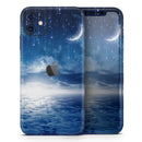Vivid Blue Falling Stars in the Night Sky - Protective Skin Wrap & Decal – Compatible with iPhone SE to iPhone 17 Pro Max (All Models)