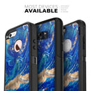 Vivid Blue Gold Acrylic - Skin Kit for the iPhone OtterBox Cases