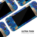Vivid Blue Gold Acrylic // Skin Decal Wrap Kit for Nintendo Switch Console & Dock, Joy-Cons, Pro Controller, Lite, 3DS XL, 2DS XL, DSi, or Wii - Vinyl Skin Wrap for Nintendo Switch 2, OLED, Lite, Pro Controller, Wii & Classic Handhelds