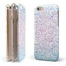 Vivid Blue Gradiant Swirl iPhone 6/6s or 6/6s Plus 2-Piece Hybrid INK-Fuzed Case