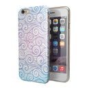 Vivid Blue Gradiant Swirl iPhone 6/6s or 6/6s Plus 2-Piece Hybrid INK-Fuzed Case