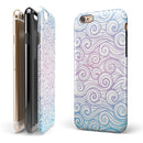 Vivid Blue Gradiant Swirl iPhone 6/6s or 6/6s Plus 2-Piece Hybrid INK-Fuzed Case