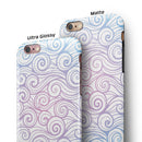 Vivid Blue Gradiant Swirl iPhone 6/6s or 6/6s Plus 2-Piece Hybrid INK-Fuzed Case