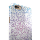 Vivid Blue Gradiant Swirl iPhone 6/6s or 6/6s Plus 2-Piece Hybrid INK-Fuzed Case