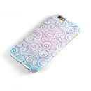 Vivid Blue Gradiant Swirl iPhone 6/6s or 6/6s Plus 2-Piece Hybrid INK-Fuzed Case