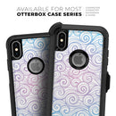 Vivid Blue Gradiant Swirl - Skin Kit for the iPhone OtterBox Cases