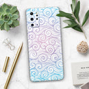 Vivid Blue Gradiant Swirl - Skin-Kit for the Samsung Galaxy S-Series S20, S20 Plus, S20 Ultra , S10 & others (All Galaxy Devices Available)