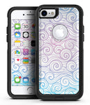 Vivid Blue Gradiant Swirl - iPhone 7 or 7 Plus Commuter Case Skin Kit