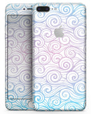 Vivid Blue Gradiant Swirl - Skin-kit for the iPhone 8 or 8 Plus