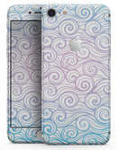 Vivid Blue Gradiant Swirl - Skin-kit for the iPhone 8 or 8 Plus