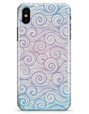 Vivid Blue Gradiant Swirl - iPhone X Clipit Case