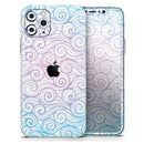 Vivid Blue Gradiant Swirl - Protective Skin Wrap & Decal – Compatible with iPhone SE to iPhone 17 Pro Max (All Models)