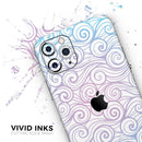 Vivid Blue Gradiant Swirl - Protective Skin Wrap & Decal – Compatible with iPhone SE to iPhone 17 Pro Max (All Models)