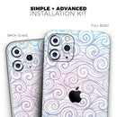 Vivid Blue Gradiant Swirl - Protective Skin Wrap & Decal – Compatible with iPhone SE to iPhone 17 Pro Max (All Models)