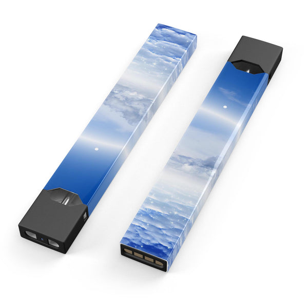 Vivid Blue Reflective Clouds on the Horizon - Premium Decal Protective Skin-Wrap Sticker compatible with the Juul Labs vaping device