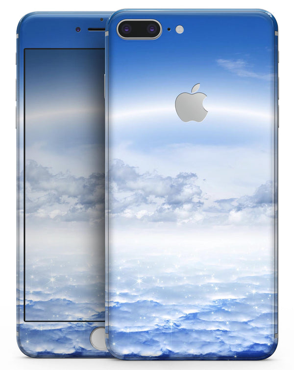 Vivid Blue Reflective Clouds on the Horizon - Skin-kit for the iPhone 8 or 8 Plus