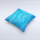 Vivid Blue Techno Lines ink-Fuzed Decorative Throw Pillow