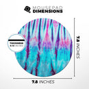 Vivid Blue Washed Tie Dye V1// WaterProof Rubber Foam Backed Anti-Slip Mouse Pad for Home Work Office or Gaming Computer Desk