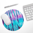 Vivid Blue Washed Tie Dye V1// WaterProof Rubber Foam Backed Anti-Slip Mouse Pad for Home Work Office or Gaming Computer Desk