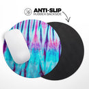 Vivid Blue Washed Tie Dye V1// WaterProof Rubber Foam Backed Anti-Slip Mouse Pad for Home Work Office or Gaming Computer Desk