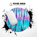 Vivid Blue Washed Tie Dye V1// WaterProof Rubber Foam Backed Anti-Slip Mouse Pad for Home Work Office or Gaming Computer Desk