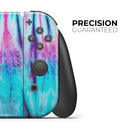 Vivid Blue Washed Tie Dye V1 // Skin Decal Wrap Kit for Nintendo Switch Console & Dock, Joy-Cons, Pro Controller, Lite, 3DS XL, 2DS XL, DSi, or Wii - Vinyl Skin Wrap for Nintendo Switch 2, OLED, Lite, Pro Controller, Wii & Classic Handhelds