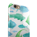 Vivid Blue Watercolor Sea Creatures iPhone 6/6s or 6/6s Plus 2-Piece Hybrid INK-Fuzed Case